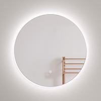 BADSPIEGEL Runder mit Beleuchtung Rahmenlos ф70 cm - Weiß, Glas (70/3/70cm) - EMKE
