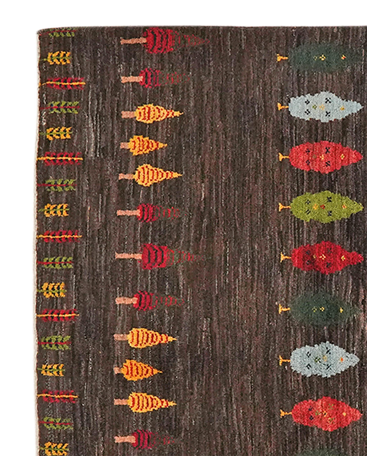 TEPPICH Gabbeh Sonnat Braun 204/155 cm Schurwolle - Braun, Textil (155/204cm) - Looma