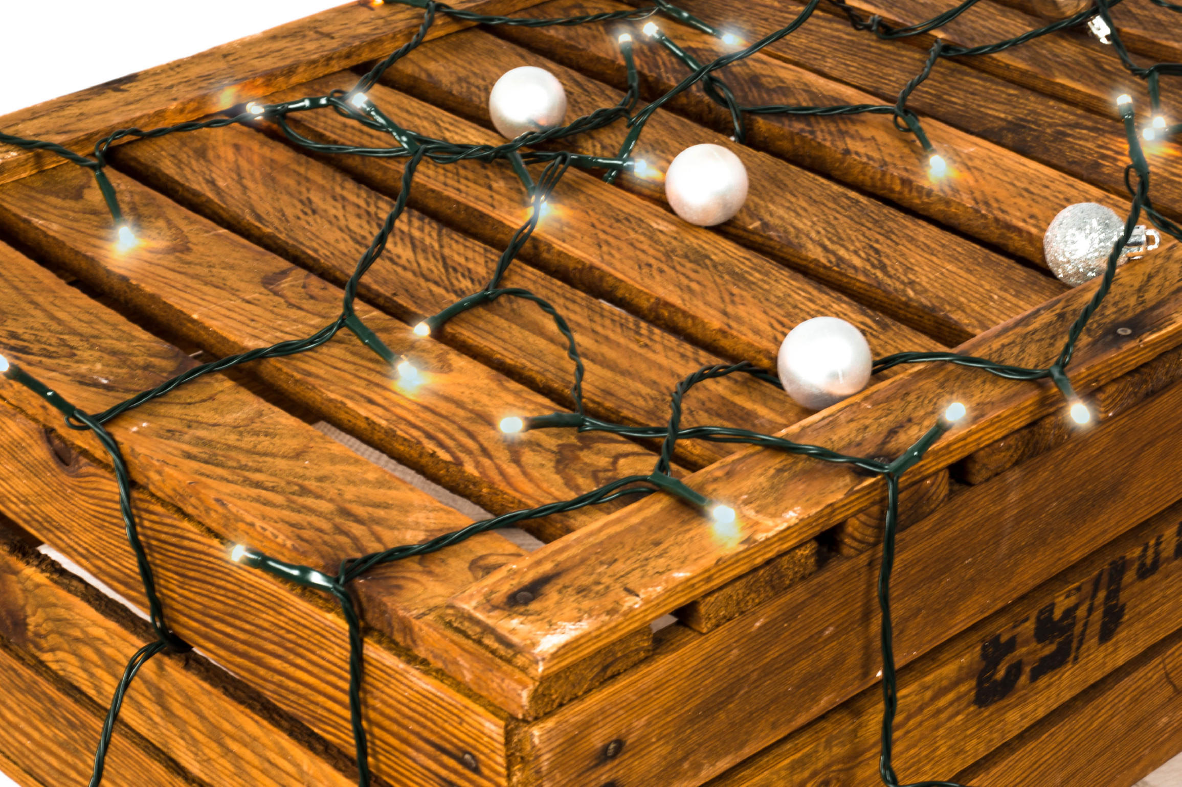 LAALU WEIHNACHTSLICHTERKETTE COLD WHITE 24 m - Grün, Kunststoff (2400cm) - LAALU