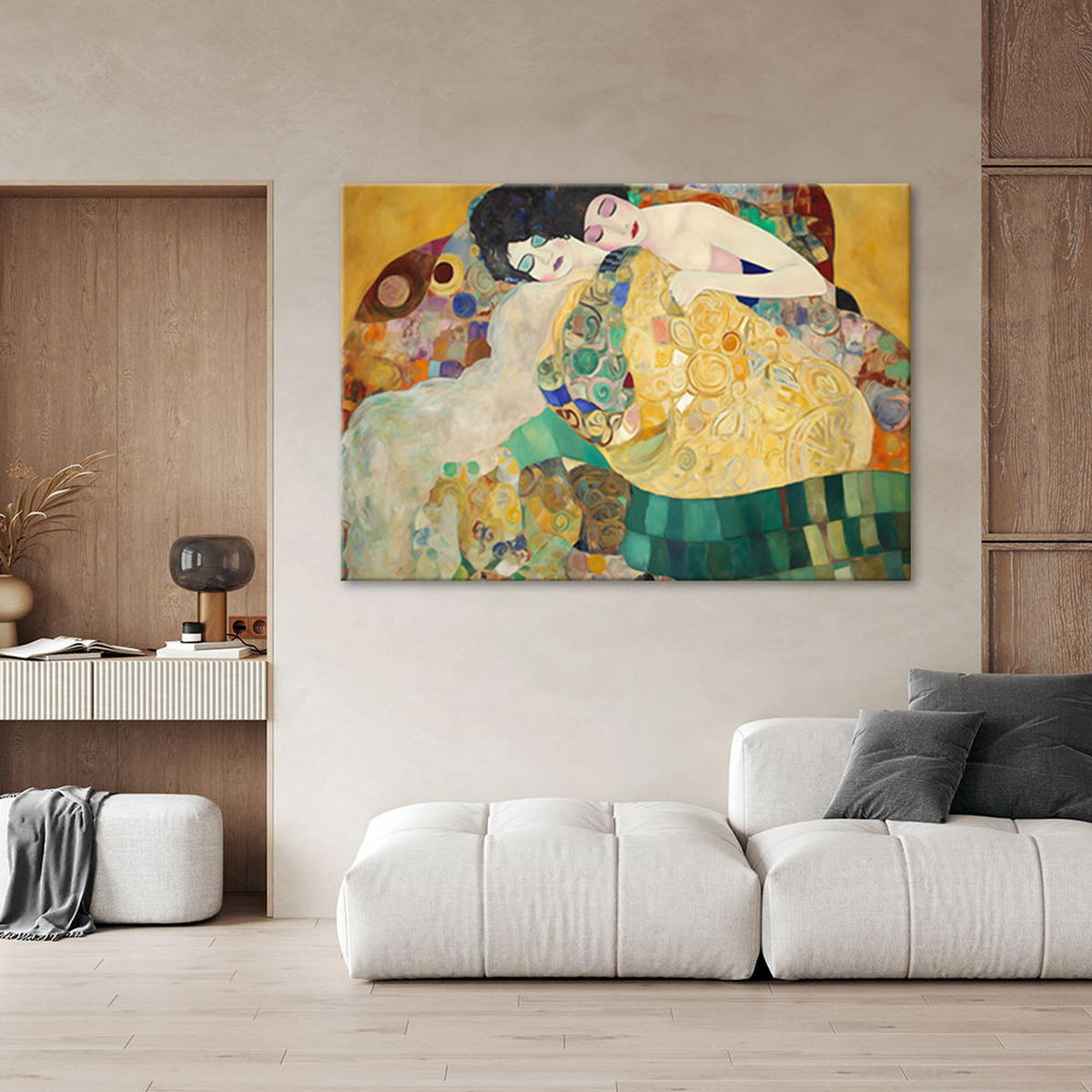 KUNSTDRUCK Gold 120/80 cm - Goldfarben, Textil (120/80cm) - KUNSTLOFT