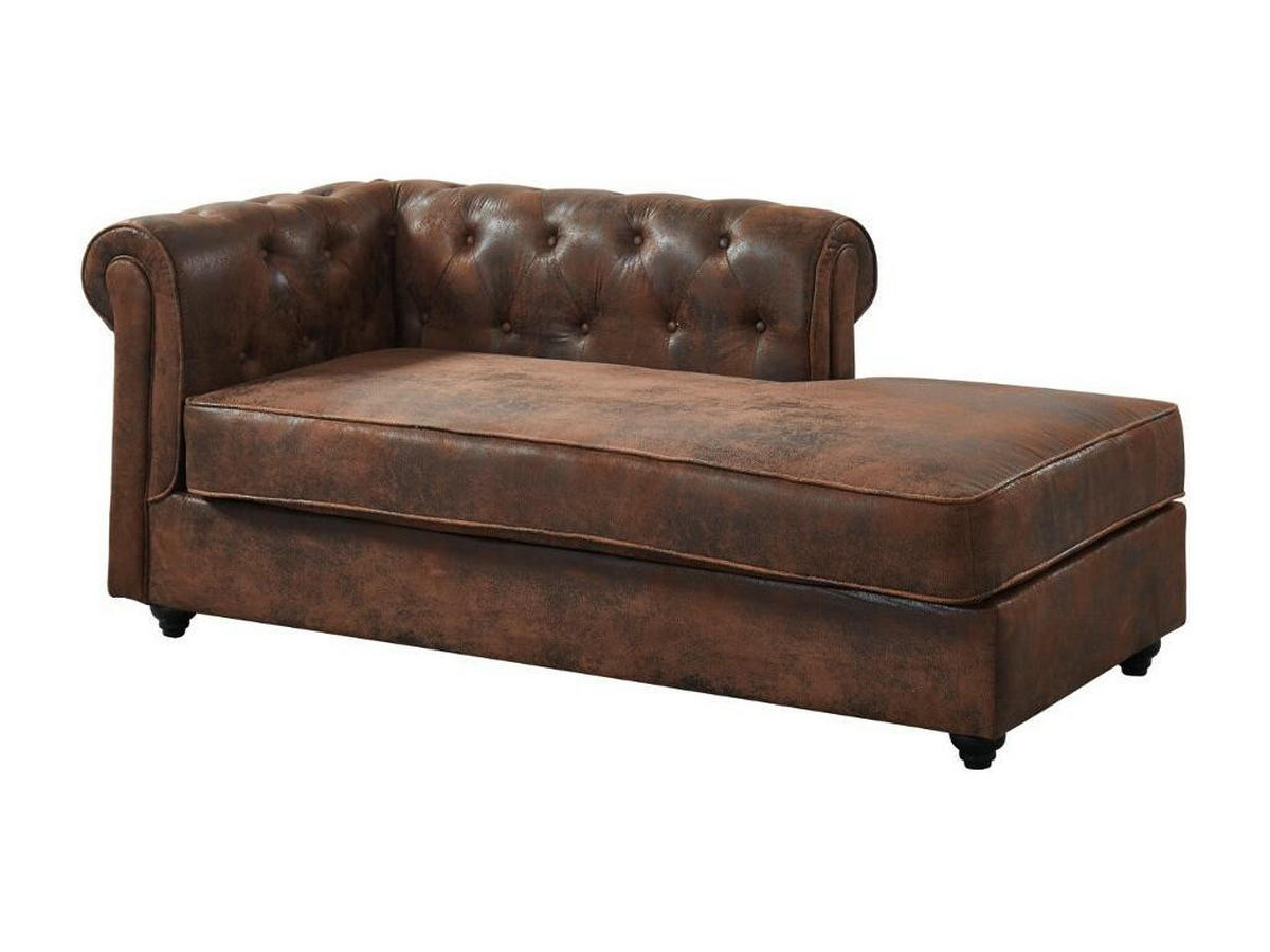 RECAMIERE ohne Schlaffunktion - 1 Person - stoff - braun Shirel - Braun, Textil (170/73/85cm) - Vente-Unique