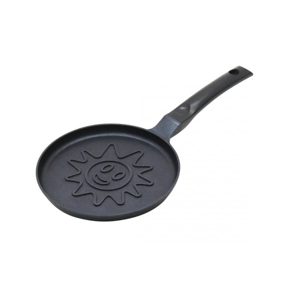 CRÊPEPFANNE Schwarz 18/18/1.8 cm 63855 - Schwarz, Metall (18cm) - Klausberg 