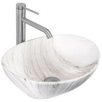 AUFSATZWASCHBECKEN Rea Sofia Ash Matt - Weiß, Keramik (34.5/15/41cm) - REA