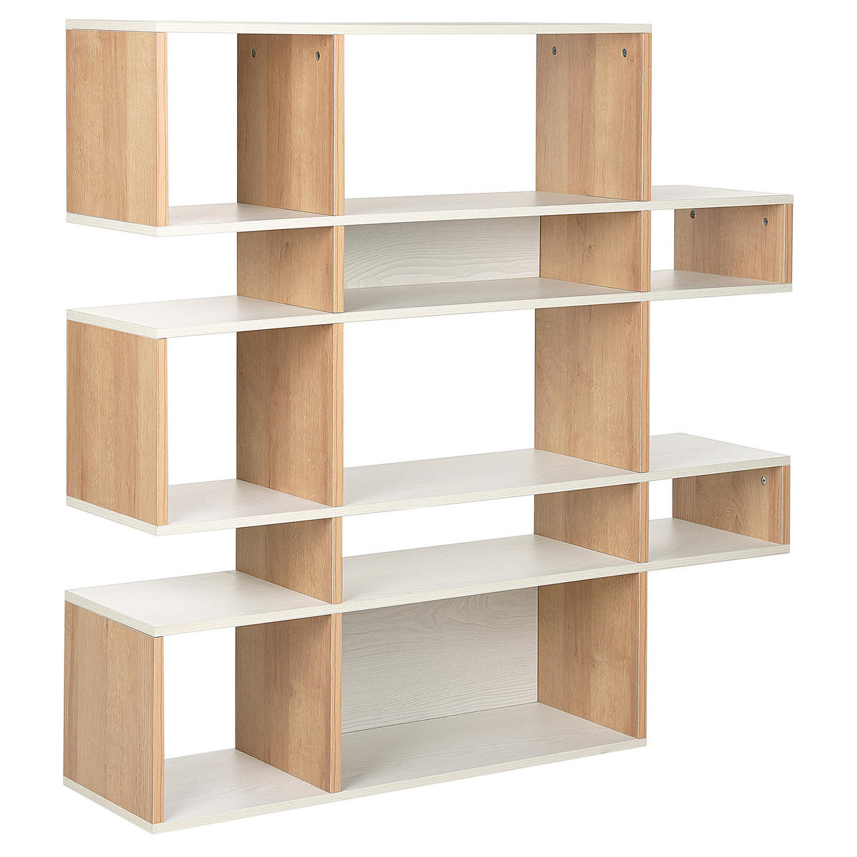 BÜCHERREGAL Fächer Amarilo - Hellbraun, Holzwerkstoff (90/120/30cm) - Beliani