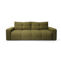 BETTSOFA DUCA Grün Jersey- Stoff mit Schlaffunktion - Grün, Holz (259/90/99cm) - MASSENO