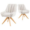 DREHSTUHL Mika-Lio - Honigeiche/Creme, Eichenholz/Holz (60/88/68cm) - DUBI Möbel