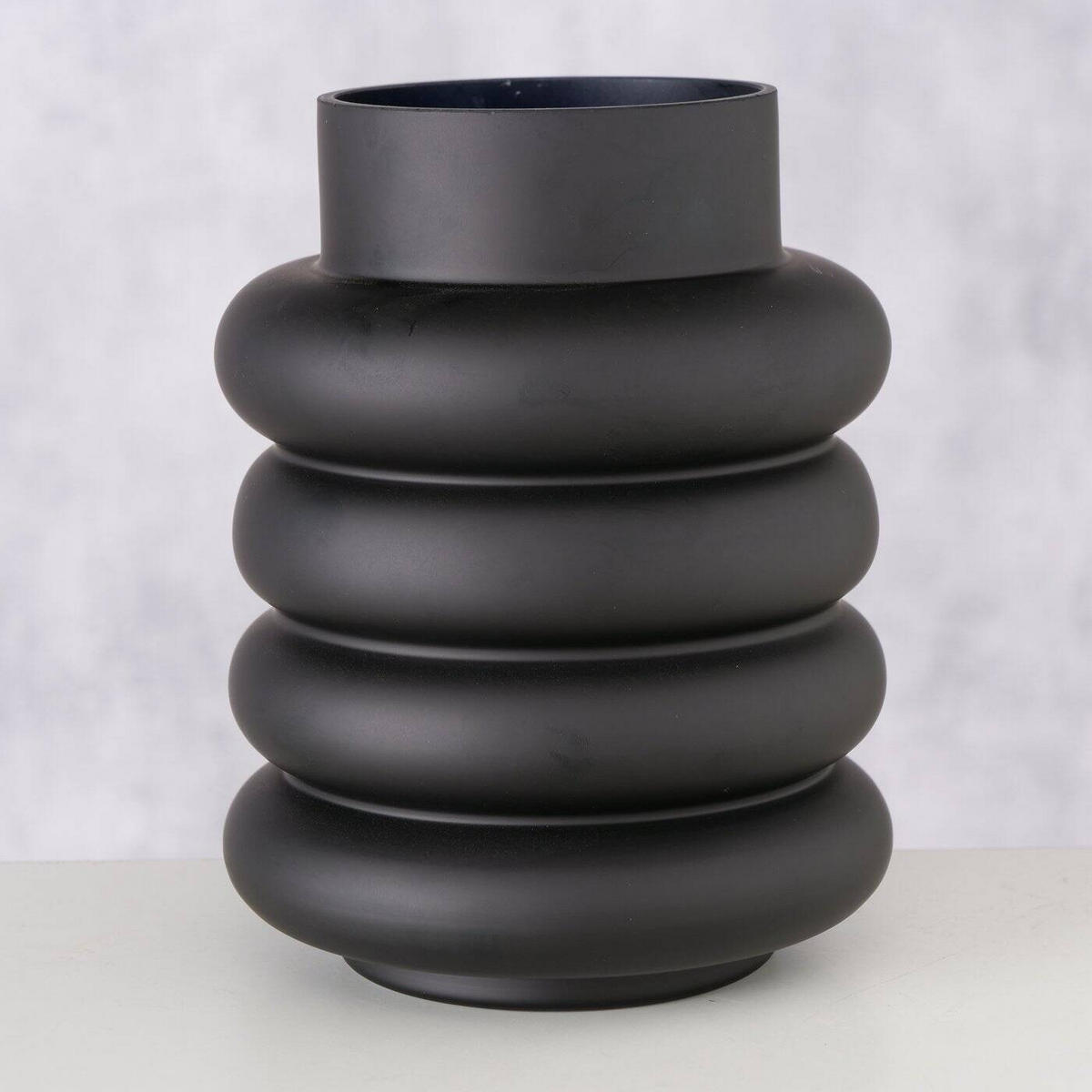 VASE Ribbo - Schwarz, Glas (20cm) - Boltze Home