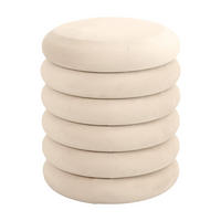 HOCKER BLOSSOM XS mit Stauraum Beige - Beige, Textil (40/43/40cm) - SVITA