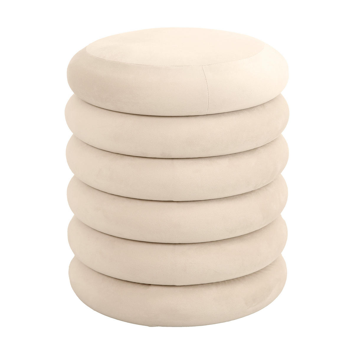 HOCKER BLOSSOM XS mit Stauraum Beige - Beige, Textil (40/43/40cm) - SVITA