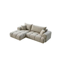 BIG-SOFA Vitton II Beige Links - Beige, Textil (260/85/200cm) - B&B Home
