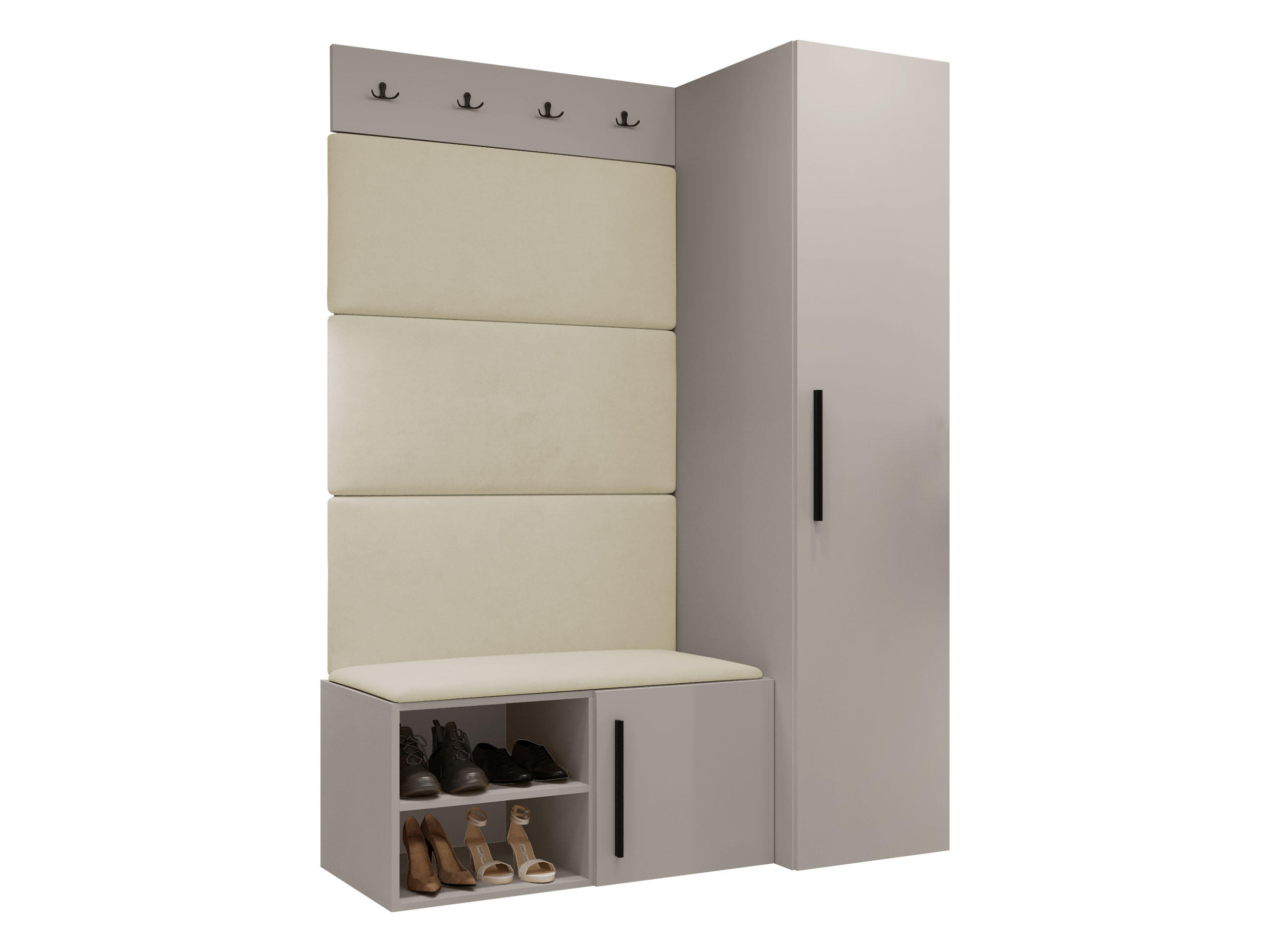 Mirjan24 Garderoben-Set Beige, Kaschmir 40x191x50 cm
