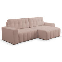 ECKSOFA Palermo mit Schlaffunktion und Bettkasten - Beige, Holz/Holzwerkstoff (245/143cm) - Ravio