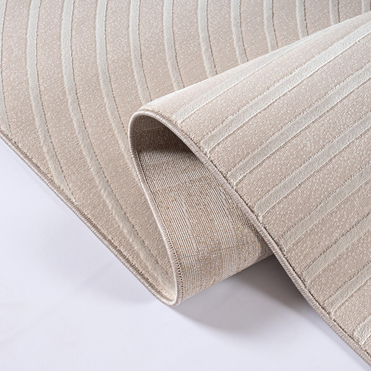TEPPICHLÄUFER Geometrisch ERESMA Polyester Beige 80 x 300 cm - Beige, Textil (80/300cm) - KADIMA DESIGN