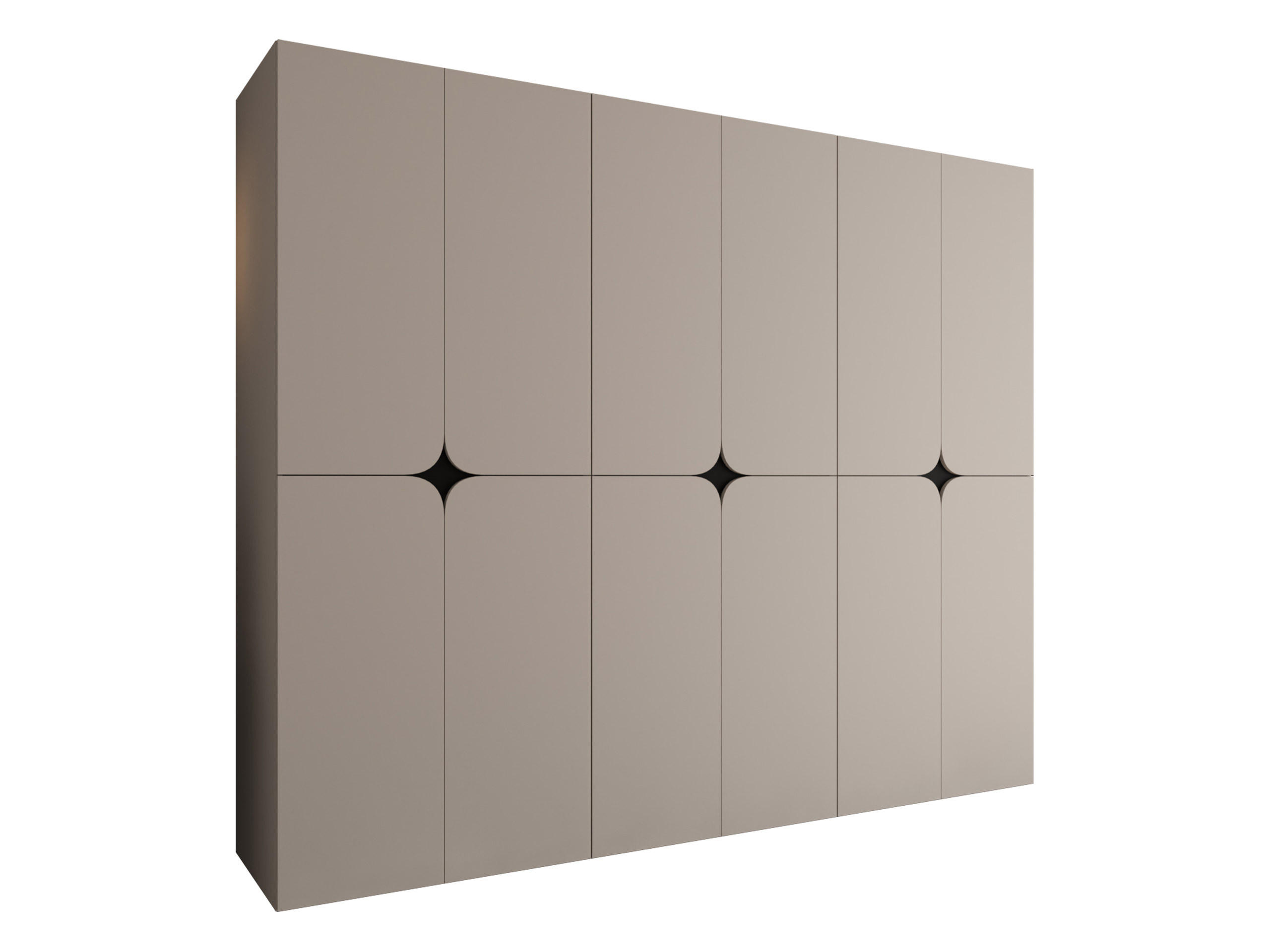 DREHTÜRENSCHRANK Espresso 240 cm - Kaschmir/Schwarz, Holzwerkstoff/Kunststoff (240/203/50cm) - MIRJAN24