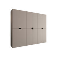 DREHTÜRENSCHRANK Espresso 240 cm - Kaschmir/Schwarz, Holzwerkstoff/Kunststoff (240/203/50cm) - MIRJAN24