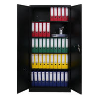 FLÜGELTÜRENSCHRANK Elephant 180x80x40cm 4 Ebenen Schwarz - Schwarz, Metall (80/180/40cm) - PROREGAL