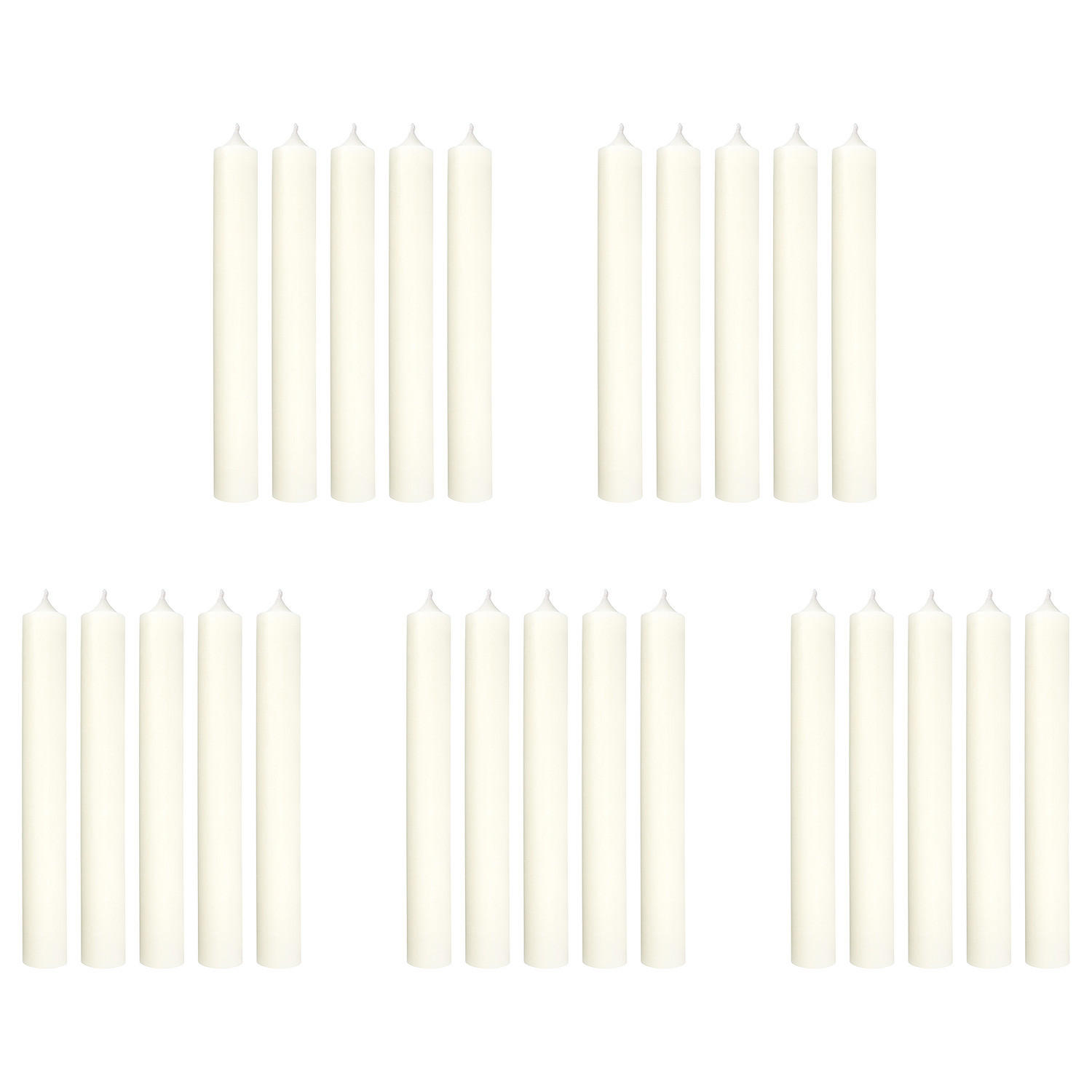 STABKERZE (25er Set) Rainbow - Creme, Paraffin (2.2/18/2.2cm) - BUTLERS