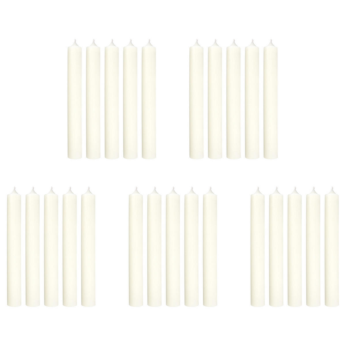 STABKERZE (25er Set) Rainbow - Creme, Paraffin (2.2/18/2.2cm) - BUTLERS