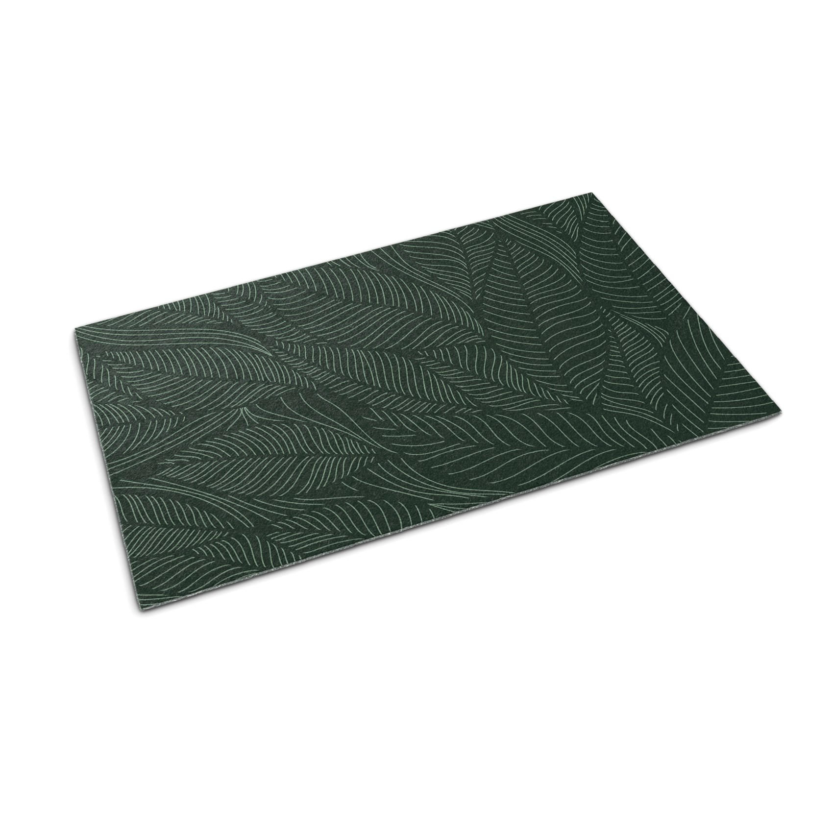 FUSSMATTE 90 x 60 cm Pflanzenmuster - Grün, Textil (90/60cm) - TULUP