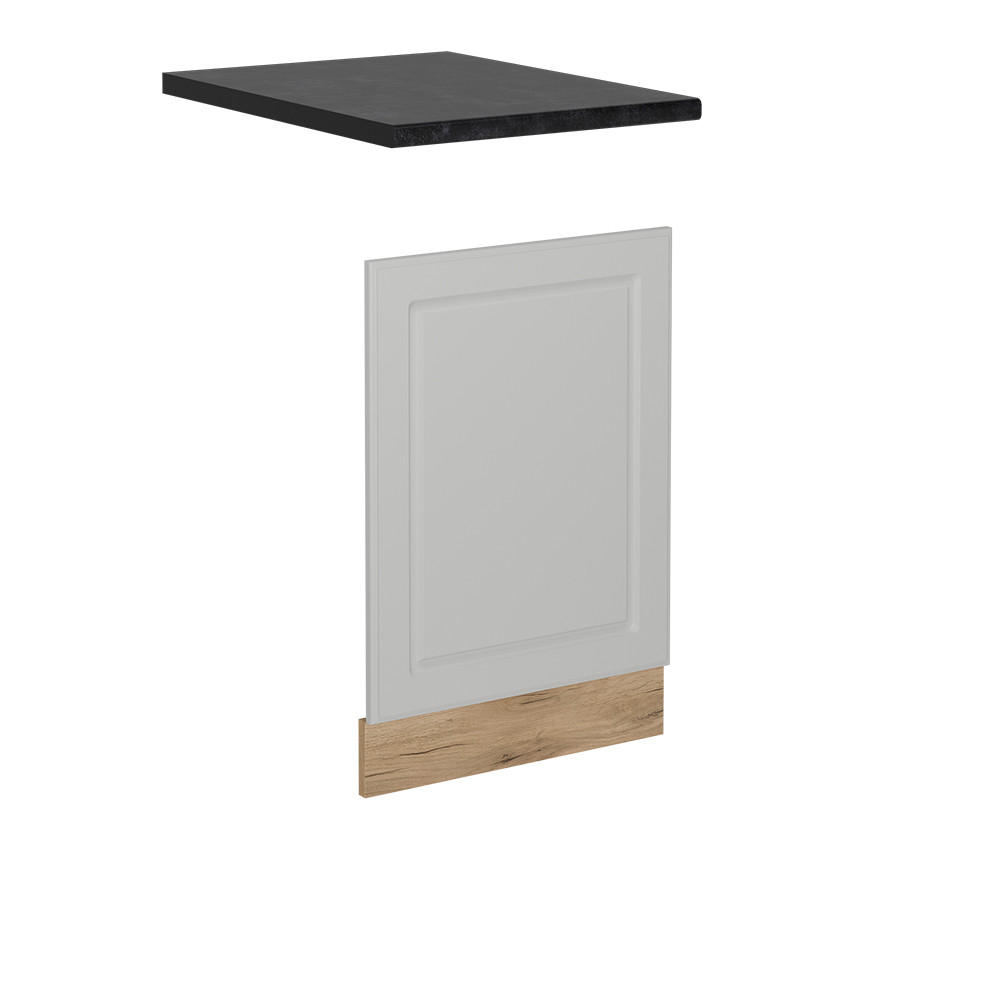 GESCHIRRSPÜLBLENDE R-Line Weiß Landhaus 45 cm , AP Anthrazit - Honigeiche/Eiche Wotan, Holzwerkstoff (45/57.2/1.6cm) - Vicco