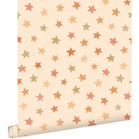 TAPETE kleine Sterne 50 x 900 cm - Orange, Papier (50/0.1cm) - ESTAhome
