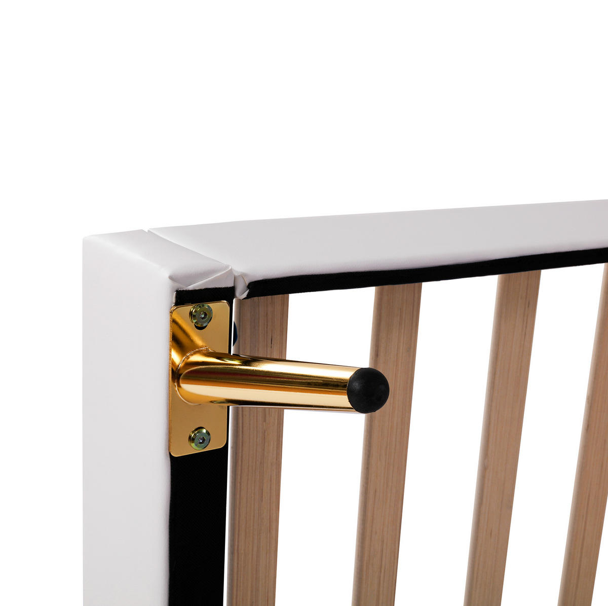 KINDERPOLSTERBETT 90/200 cm oder 140/200 cm Weiß aus Kunstleder mit LED und verstellbarem Kopfteil - Weiß, Textil (90/200cm) - OKMYHOME