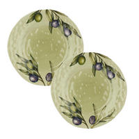 FRÜHSTÜCKSTELLER / Dessertteller Ø 21 cm Olive Set mit 2 Stück - Currygelb, Kunststoff (21/2/21cm) - Rose & Tulipani