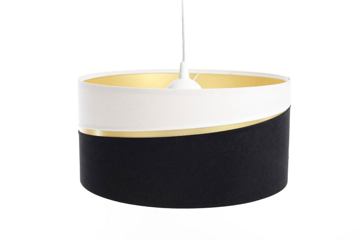 HÄNGELEUCHTE Schwarz 50/25 cm - Schwarz/Weiß, Kunststoff (50/0.4/25cm) - ONZENO