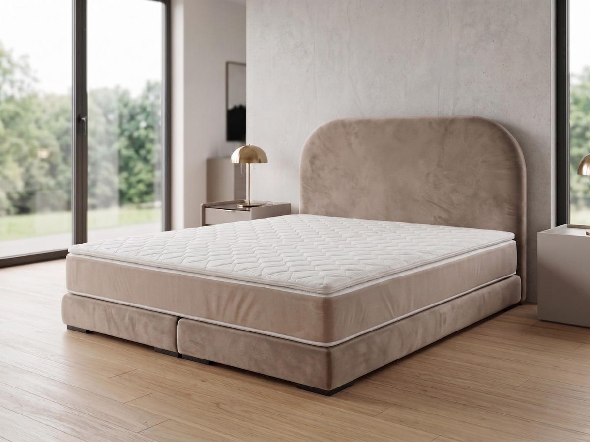 POLSTERBETT LEON1 90x 200 cm Farbe: Creme - Creme, Textil (90/200cm) - A&J MöbelLand