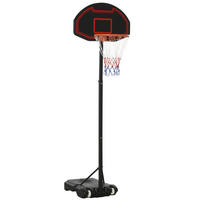 BASKETBALLKORB, Stahl, Schwarz, 73L x 49B x 250H cm - Schwarz, Metall (49/131cm) - HOMCOM