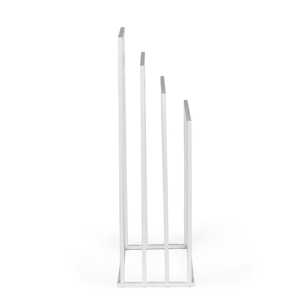 HANDTUCHSTÄNDER freistehend mit 4 Stangen - Weiß, Metall (45/94/29cm) - Mat-Haus