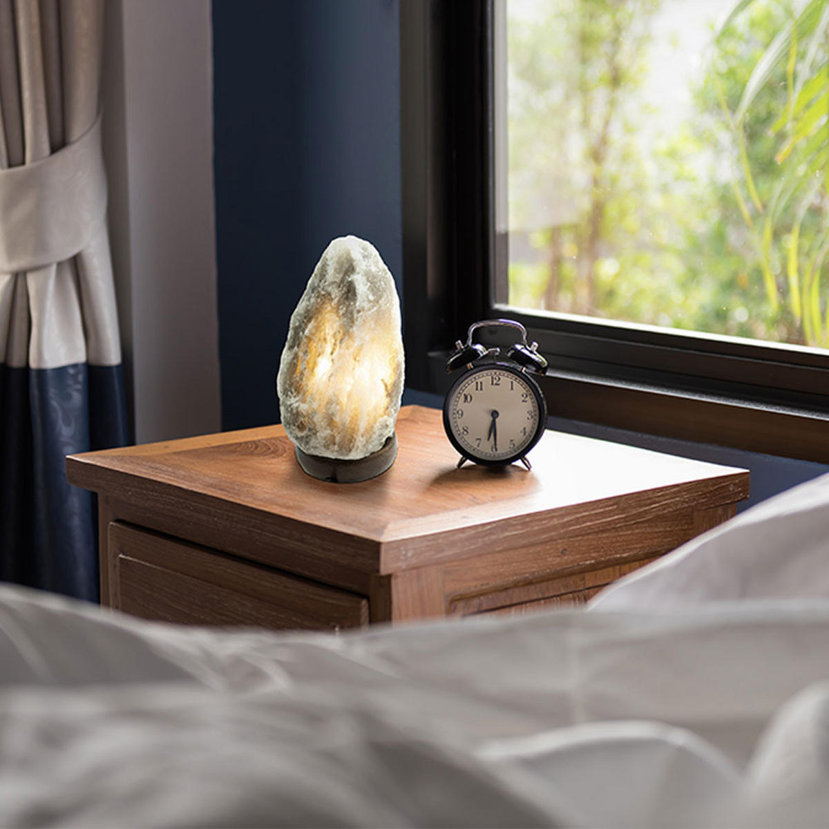 TISCHLEUCHTE Stein Holz Grau - Grau, Holz (11.4/11.4/20.3cm) - Globo Lighting