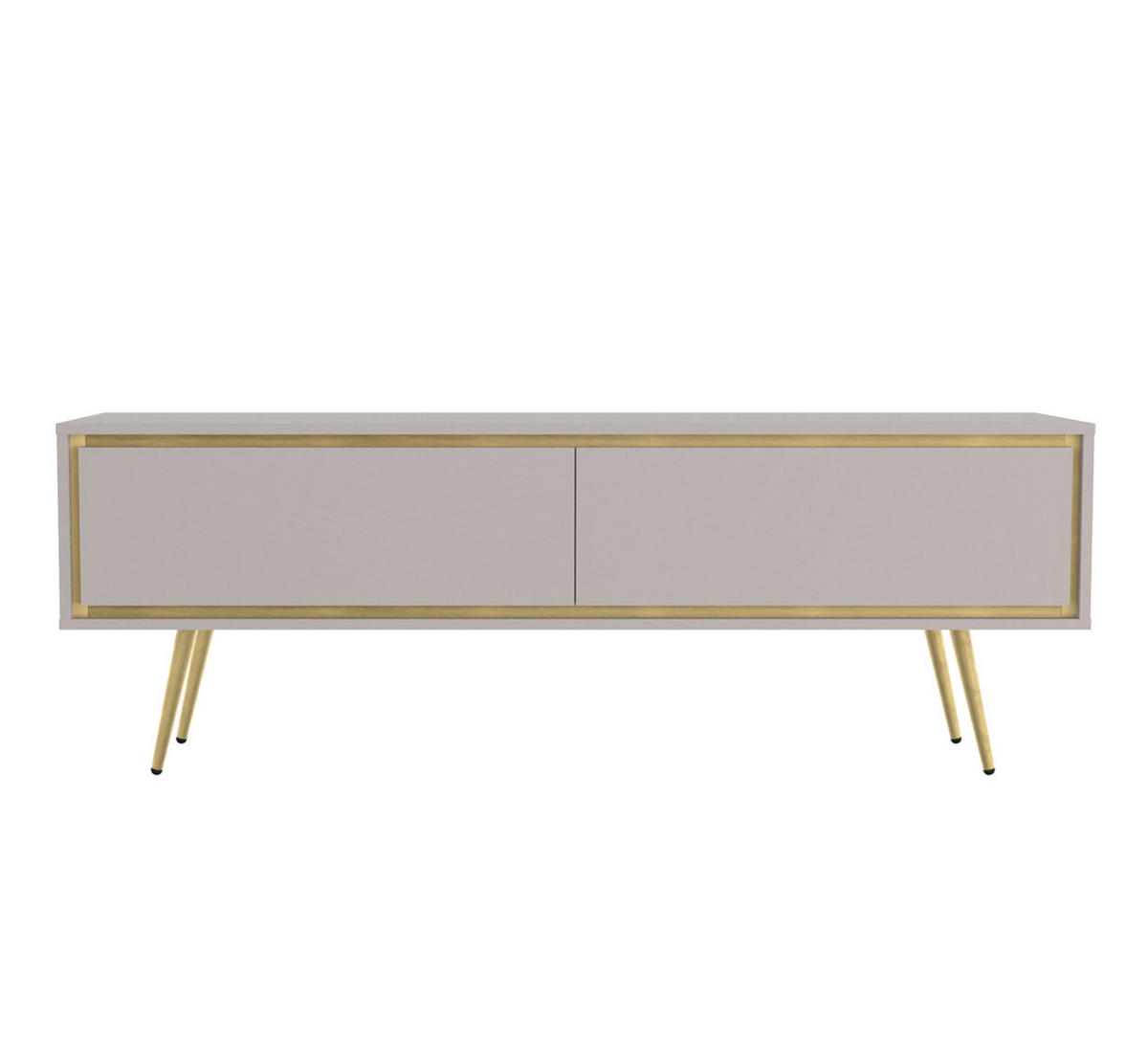 TV-SCHRANK Torina Kaschmir, mit goldenen Beinen - Kaschmir/Goldfarben, Holzwerkstoff/Metall (150/50/40cm) - Bettso