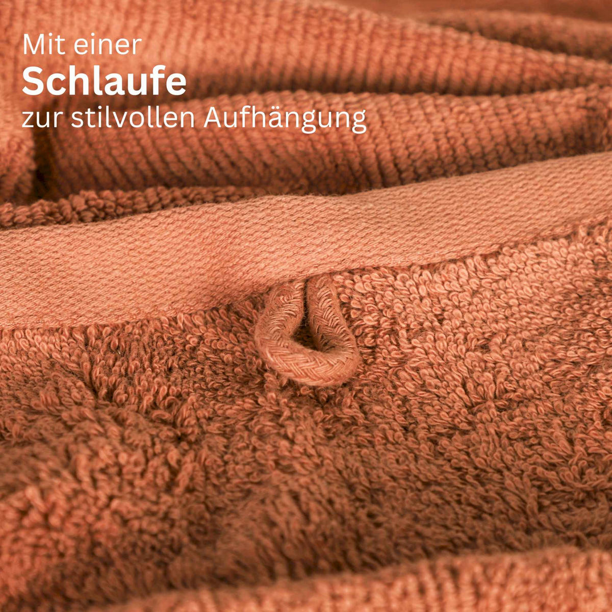 BADETUCH SENSE-2 - Rostfarben, Textil (100/150cm) - Schöner Wohnen