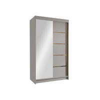 SCHIEBETÜRENSCHRANK Vigo III - Goldfarben/Naturfarben, Holzwerkstoff/Metall (100/200/58cm) - MIRJAN24