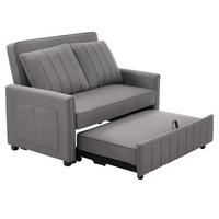 SCHLAFSOFA 180x127 cm klappbar mit verstellbarer Rückenlehne - Grau, Kunststoff (127/94/75cm)