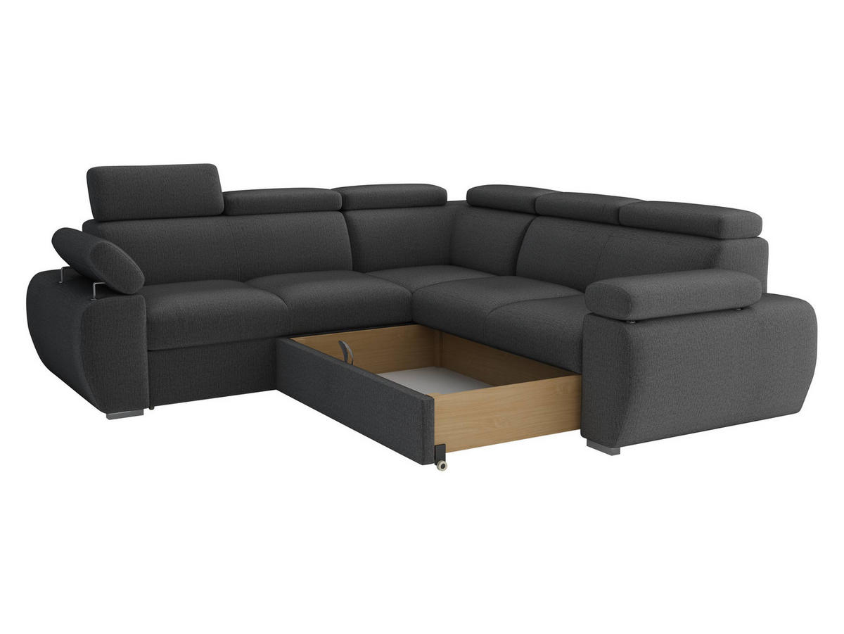 ECKSOFA Boston Maxi - Chromfarben/Braun, Holz/Textil (260/260cm) - MIRJAN24