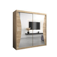 SCHWEBETÜRENSCHRANK 200/200/62 2-türig - Silberfarben/Sonoma Eiche, Holz/Kunststoff (200/200/62cm) - Abiks Möbel