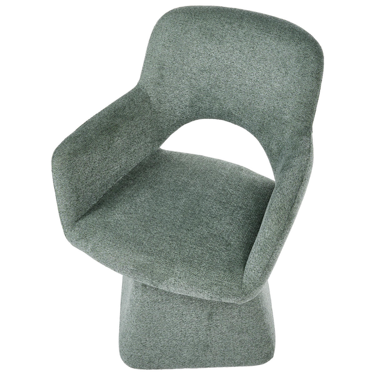 JÍDELNÍ ŽIDLE otočná Látka Tmavě zelená Vallby - zelená barva, textil (64/87/64cm) - Beliani