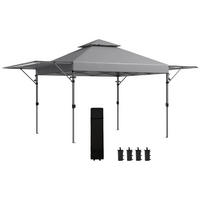 PAVILLON DE-13972 Pop-up 5/3 m, 2 Seitenwände - Grau, Metall (300/290/500cm) - ComfortXL