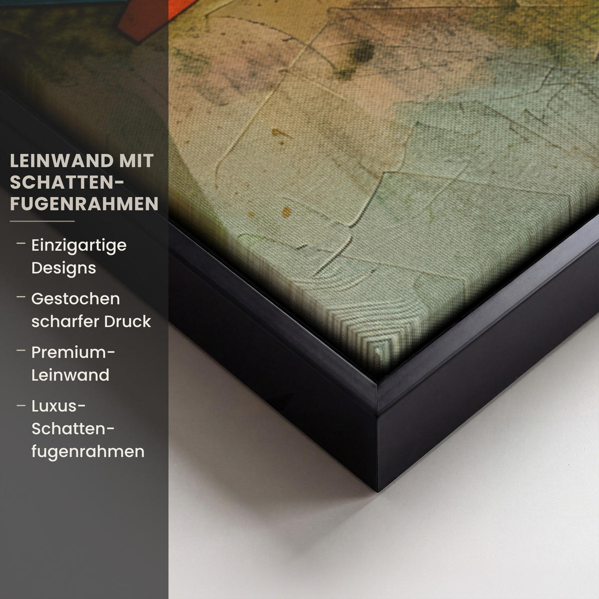 LEINWAND Bilder mit Rahmen - Kunst - Abstrakt - Modern - 60x40 - Gelb, Textil (60/40cm) - MuchoWow