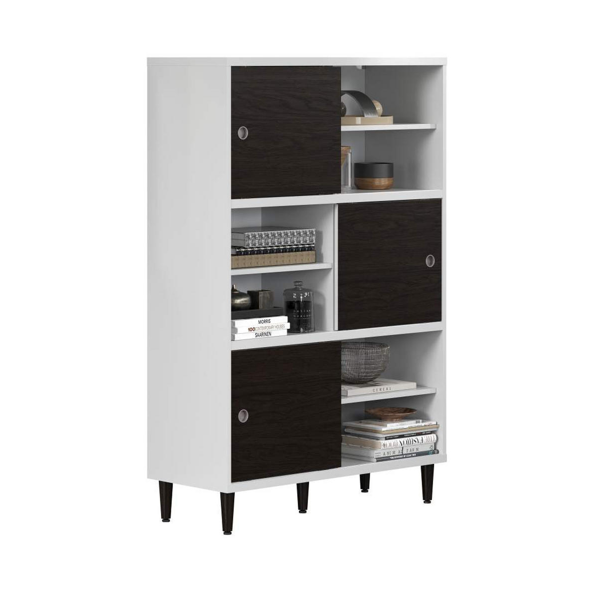 REGAL Evolution Weiß lackiert 90/38/140 cm - Weiß, Holzwerkstoff (90/140/38cm) - ebuy24