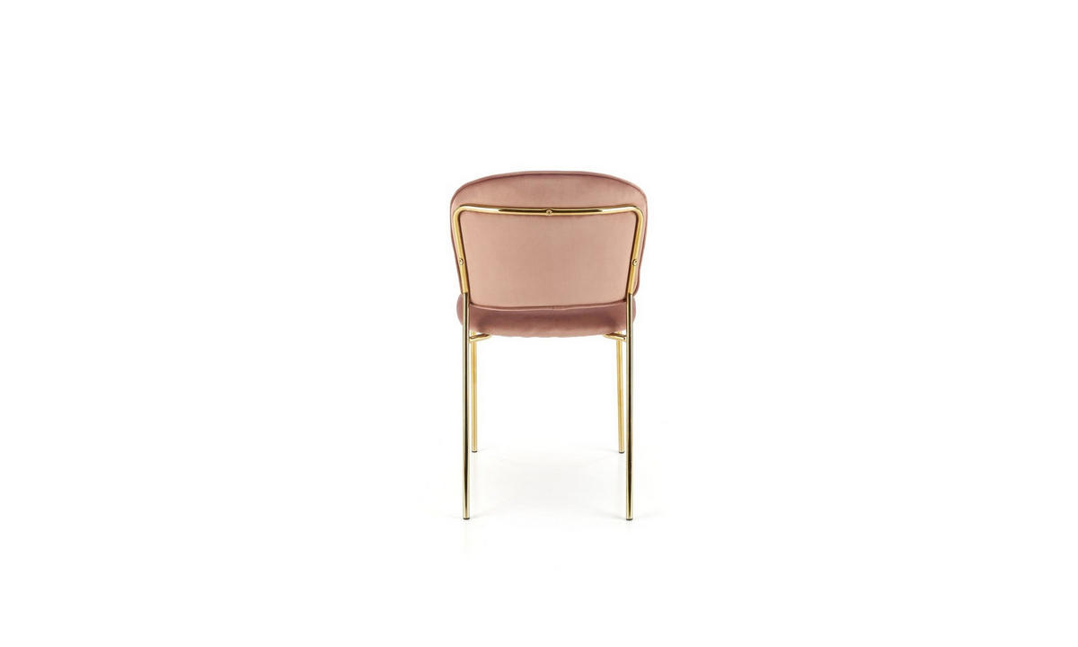 POLSTERSTUHL GLORIA 47/56/85 cm Rosa/Gold - Goldfarben/Rosa, Textil/Metall (47/85/56cm) - Lookway