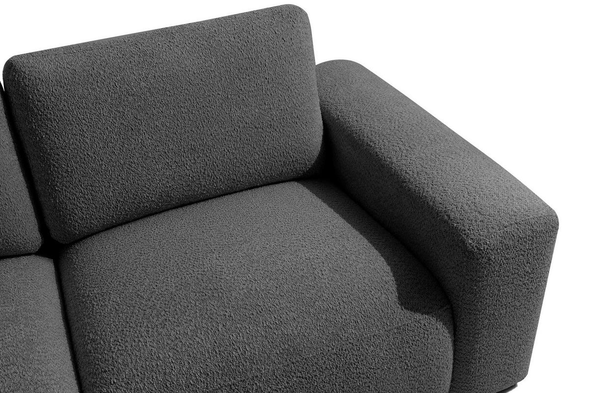 ECKSOFA LINKS ZUCCO, Graphit - Graphitfarben, Holz/Holzwerkstoff (304/293cm) - KONSIMO®