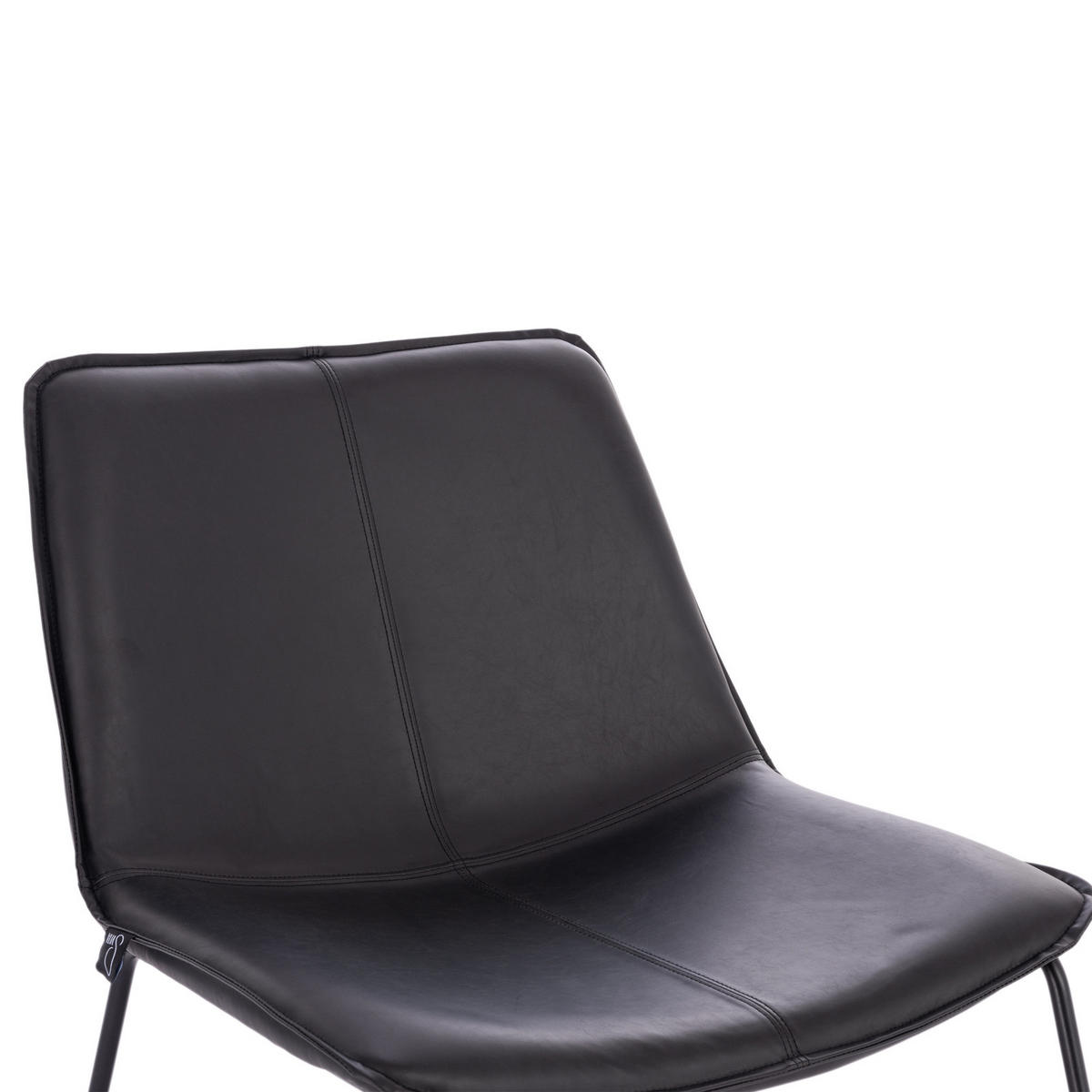 LOUNGESESSEL RON Kunstleder Braun - Schwarz, Textil/Metall (66/82/64cm) - SVITA