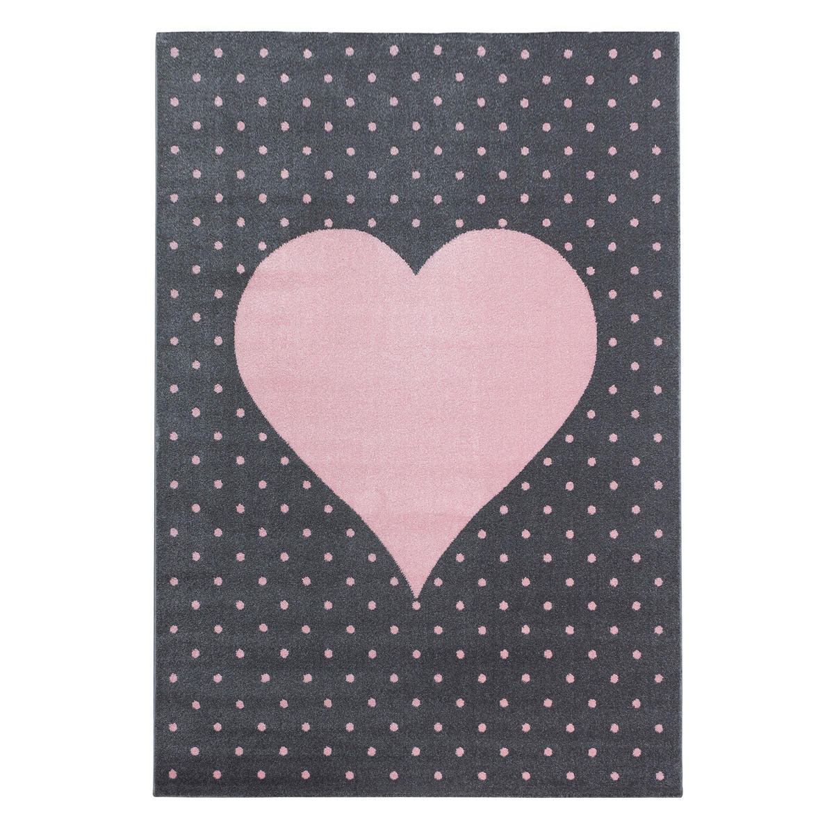 TEPPICH Kinder Kurzflor Herz Polypropylen Kinderzimmer Pink Läufer 80x150 - Rosa, Textil (80/150cm) - KADIMA DESIGN