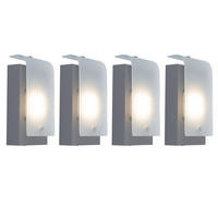 LED AUSSEN-WANDLEUCHTE VESCAVA Silber Stahl - Silberfarben, Glas (7/22.5/12cm)