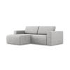 ECKSOFA Links Strukturstoff Stoff Grau - Beige/Silberfarben, Kunststoff/Textil (167/224cm) - Makamii