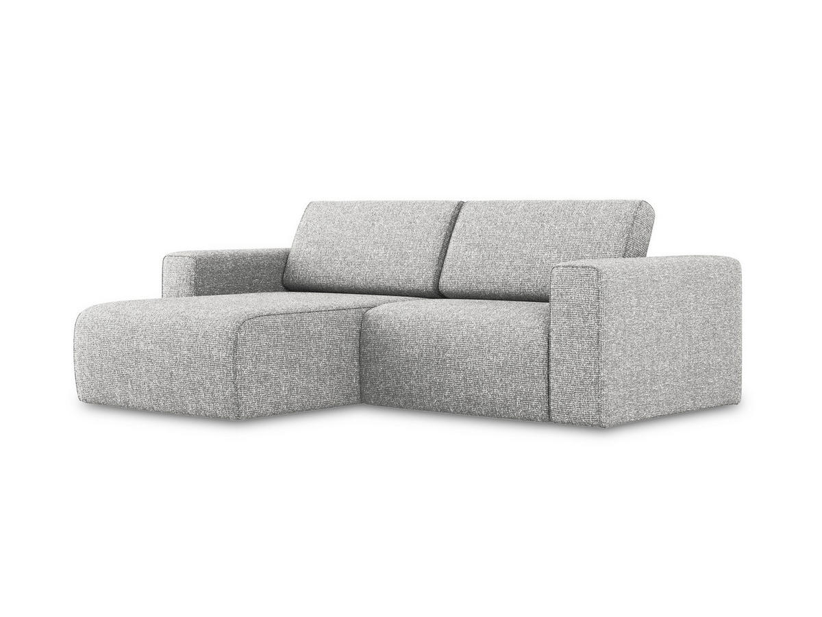 ECKSOFA Links Strukturstoff Stoff Grau - Beige/Silberfarben, Kunststoff/Textil (167/224cm) - Makamii