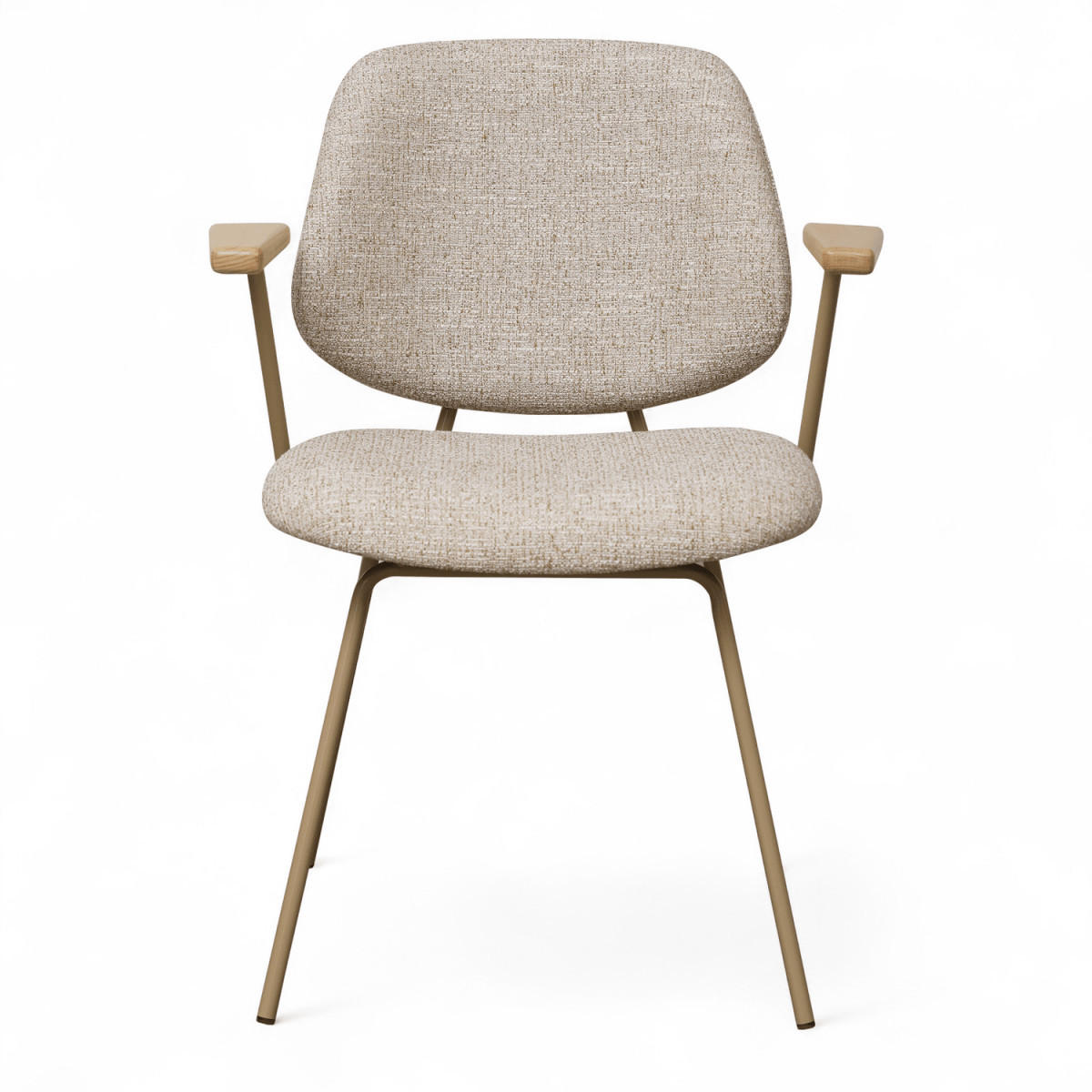 ARMLEHNSTUHL-SET 4 Stück in Teddystoff Beige - Beige, Textil/Metall (50/82/58cm) - Furnhouse